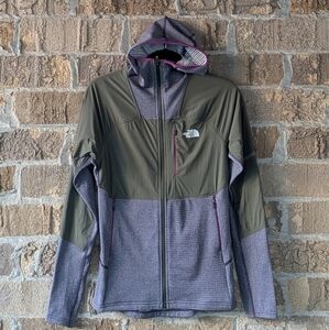 The North Face Progressor Power Grid Fleece Zip Front Hoodie Jacket XS